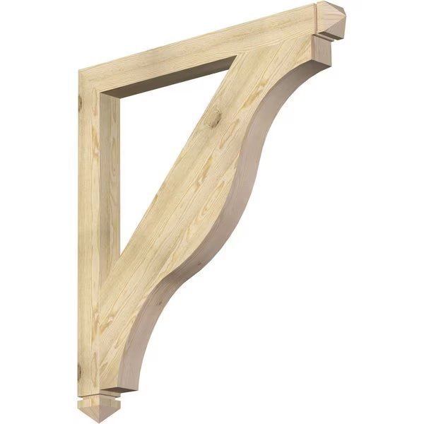 Funston Arts & Crafts Rough Sawn Bracket, Douglas Fir, 4